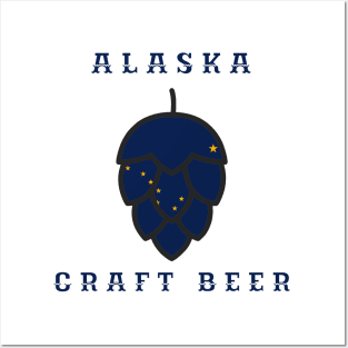 Alaska State Flag United States of Craft Beer Posters and Art